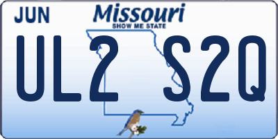 MO license plate UL2S2Q