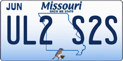 MO license plate UL2S2S