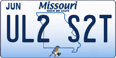 MO license plate UL2S2T