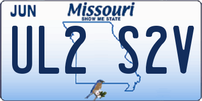 MO license plate UL2S2V