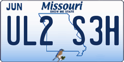 MO license plate UL2S3H