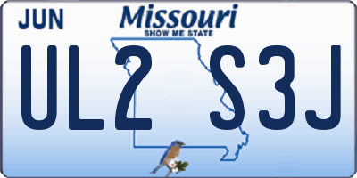 MO license plate UL2S3J