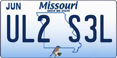 MO license plate UL2S3L