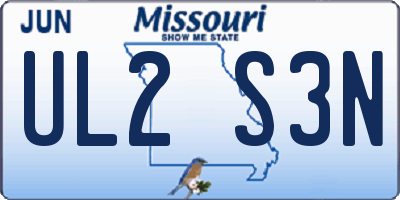 MO license plate UL2S3N
