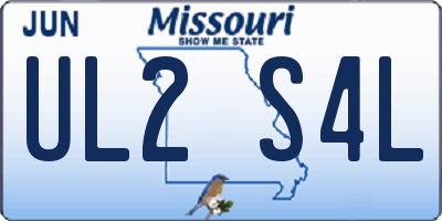 MO license plate UL2S4L
