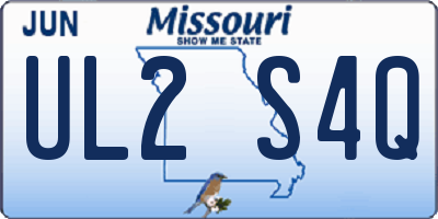 MO license plate UL2S4Q
