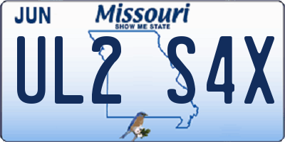 MO license plate UL2S4X