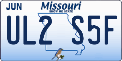 MO license plate UL2S5F