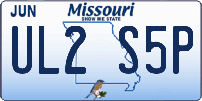 MO license plate UL2S5P