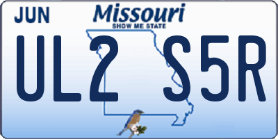 MO license plate UL2S5R