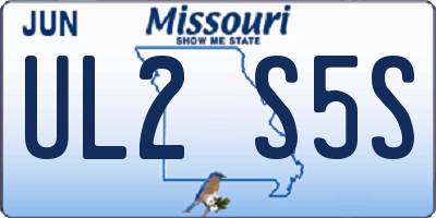 MO license plate UL2S5S