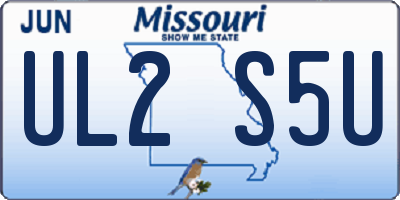 MO license plate UL2S5U