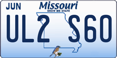 MO license plate UL2S6O