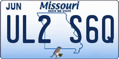 MO license plate UL2S6Q