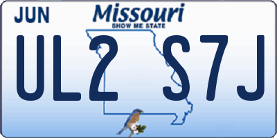 MO license plate UL2S7J