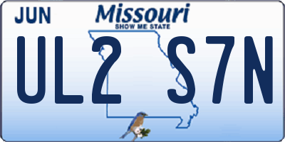 MO license plate UL2S7N