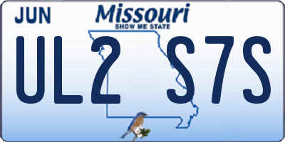 MO license plate UL2S7S