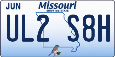 MO license plate UL2S8H