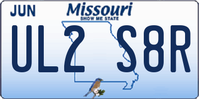 MO license plate UL2S8R