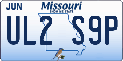MO license plate UL2S9P