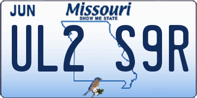 MO license plate UL2S9R