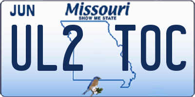 MO license plate UL2T0C