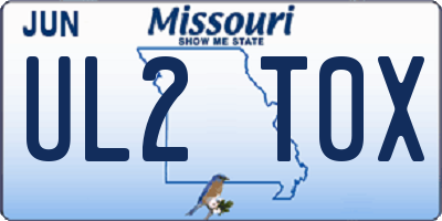 MO license plate UL2T0X