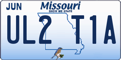 MO license plate UL2T1A