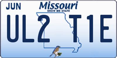 MO license plate UL2T1E