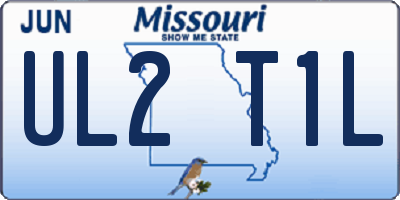 MO license plate UL2T1L