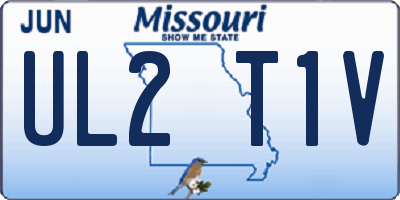 MO license plate UL2T1V