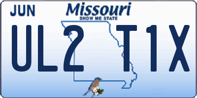 MO license plate UL2T1X