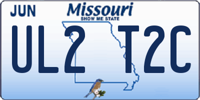 MO license plate UL2T2C