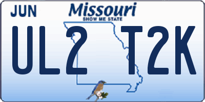 MO license plate UL2T2K