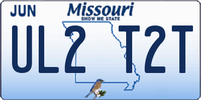 MO license plate UL2T2T