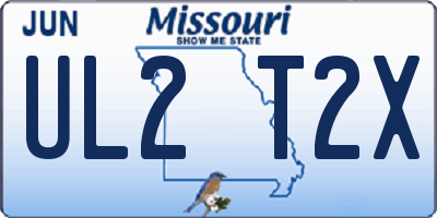 MO license plate UL2T2X