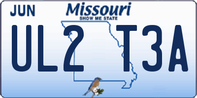 MO license plate UL2T3A