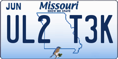 MO license plate UL2T3K