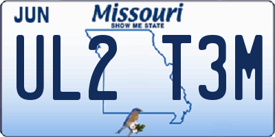 MO license plate UL2T3M