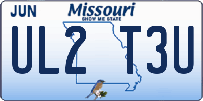 MO license plate UL2T3U