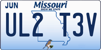 MO license plate UL2T3V