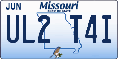 MO license plate UL2T4I