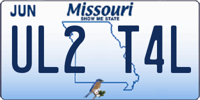 MO license plate UL2T4L