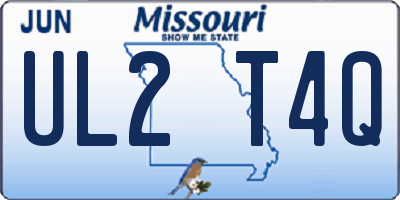 MO license plate UL2T4Q