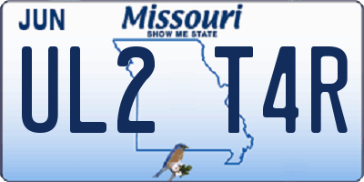 MO license plate UL2T4R