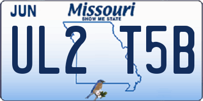 MO license plate UL2T5B