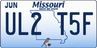 MO license plate UL2T5F