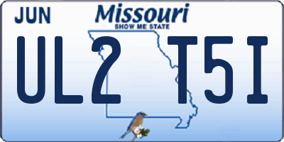 MO license plate UL2T5I