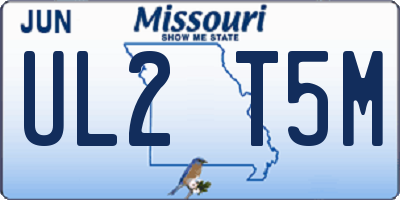 MO license plate UL2T5M