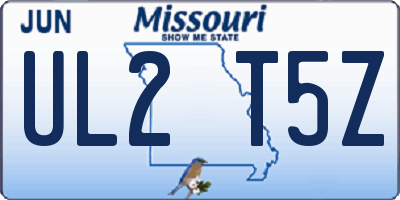 MO license plate UL2T5Z